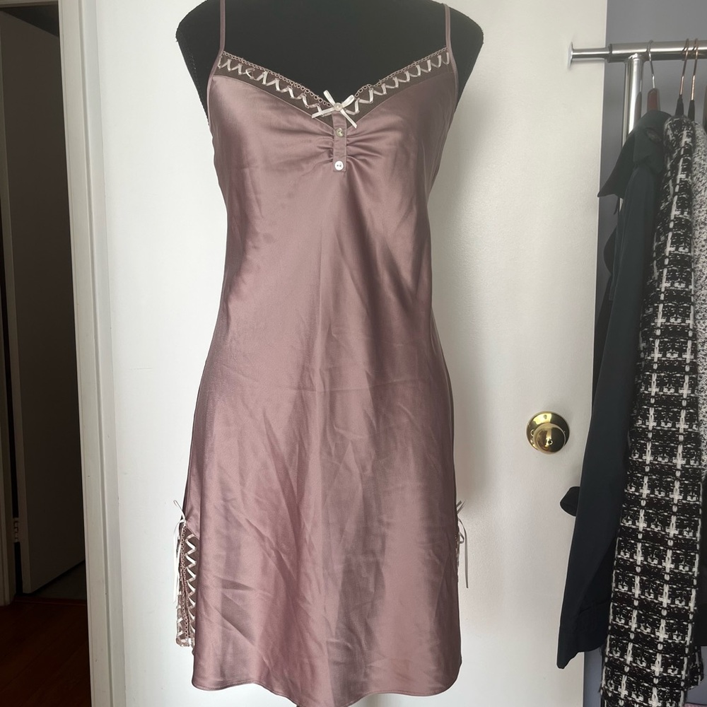 DARJEELING | Taupe Satin Slip Sz FR 38 (US 6)